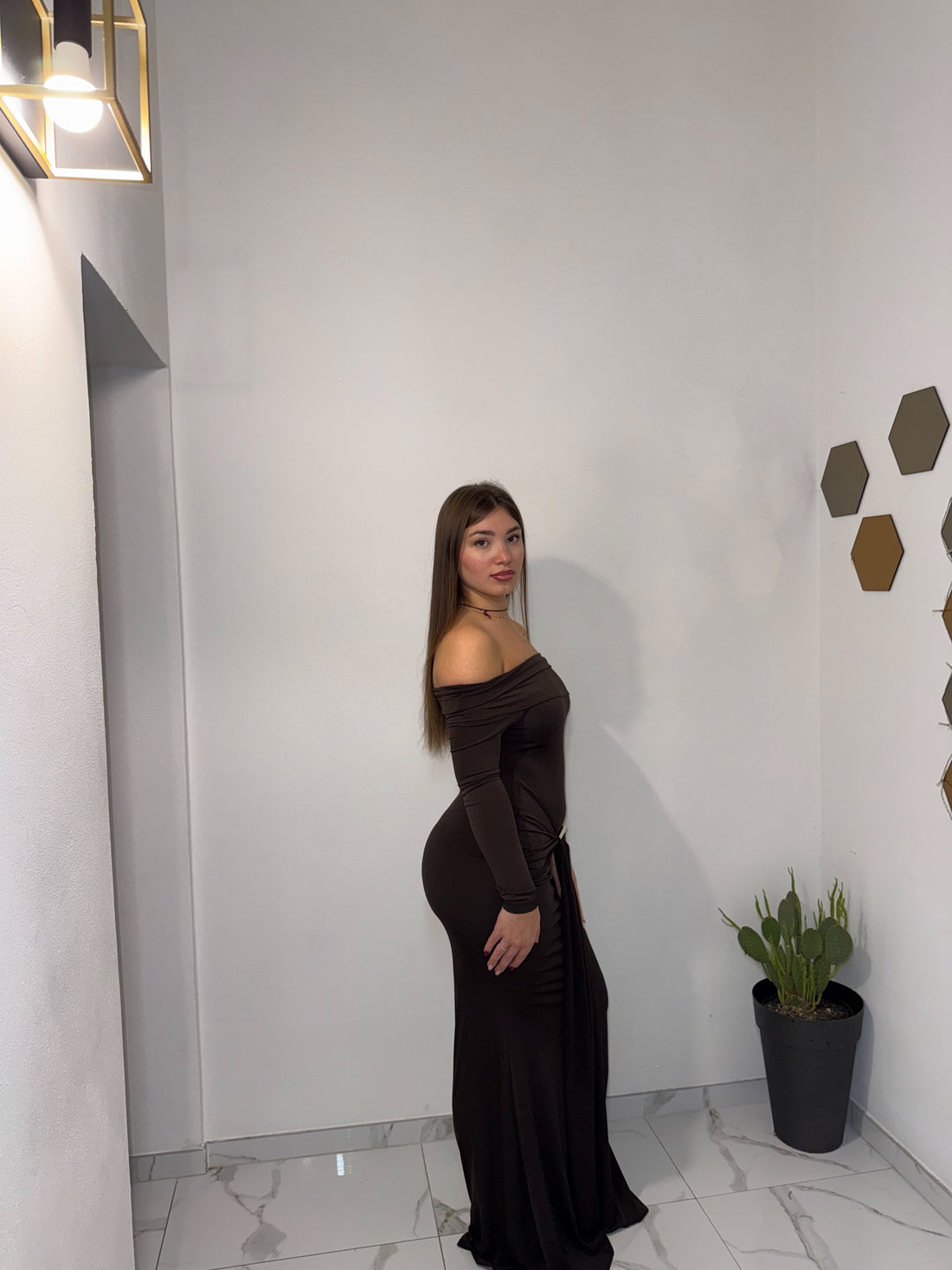 Vestito Diva marrone