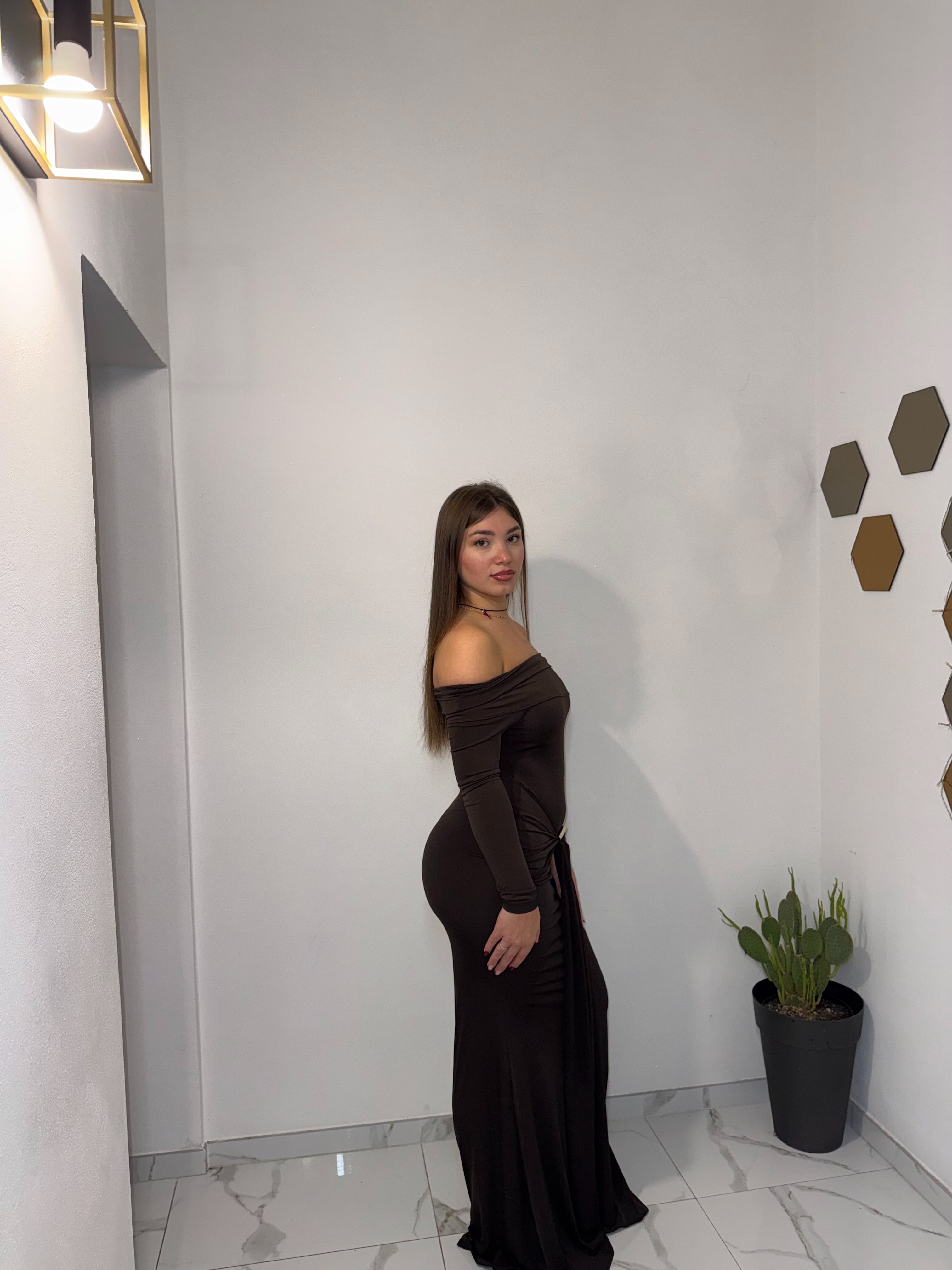 Vestito Diva marrone