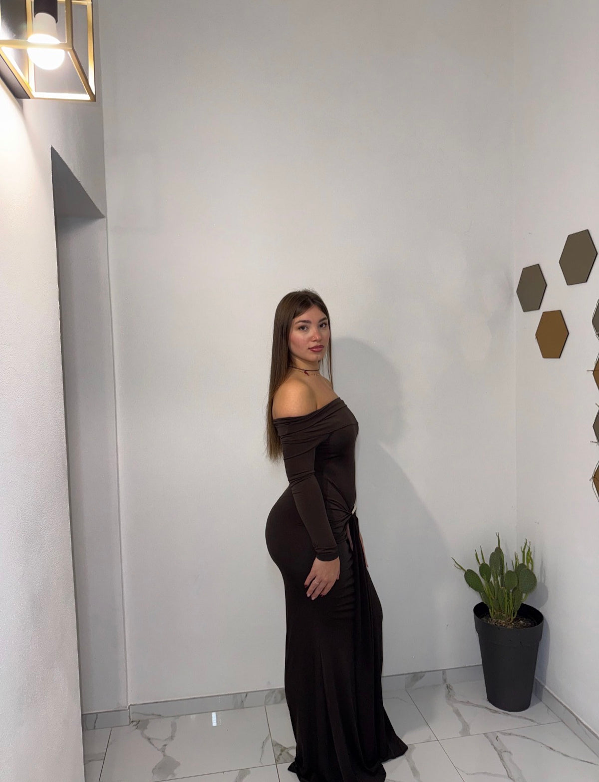 Vestito Diva nero o marrone
