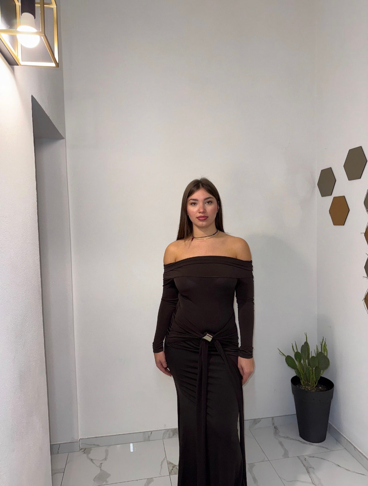 Vestito Diva nero o marrone