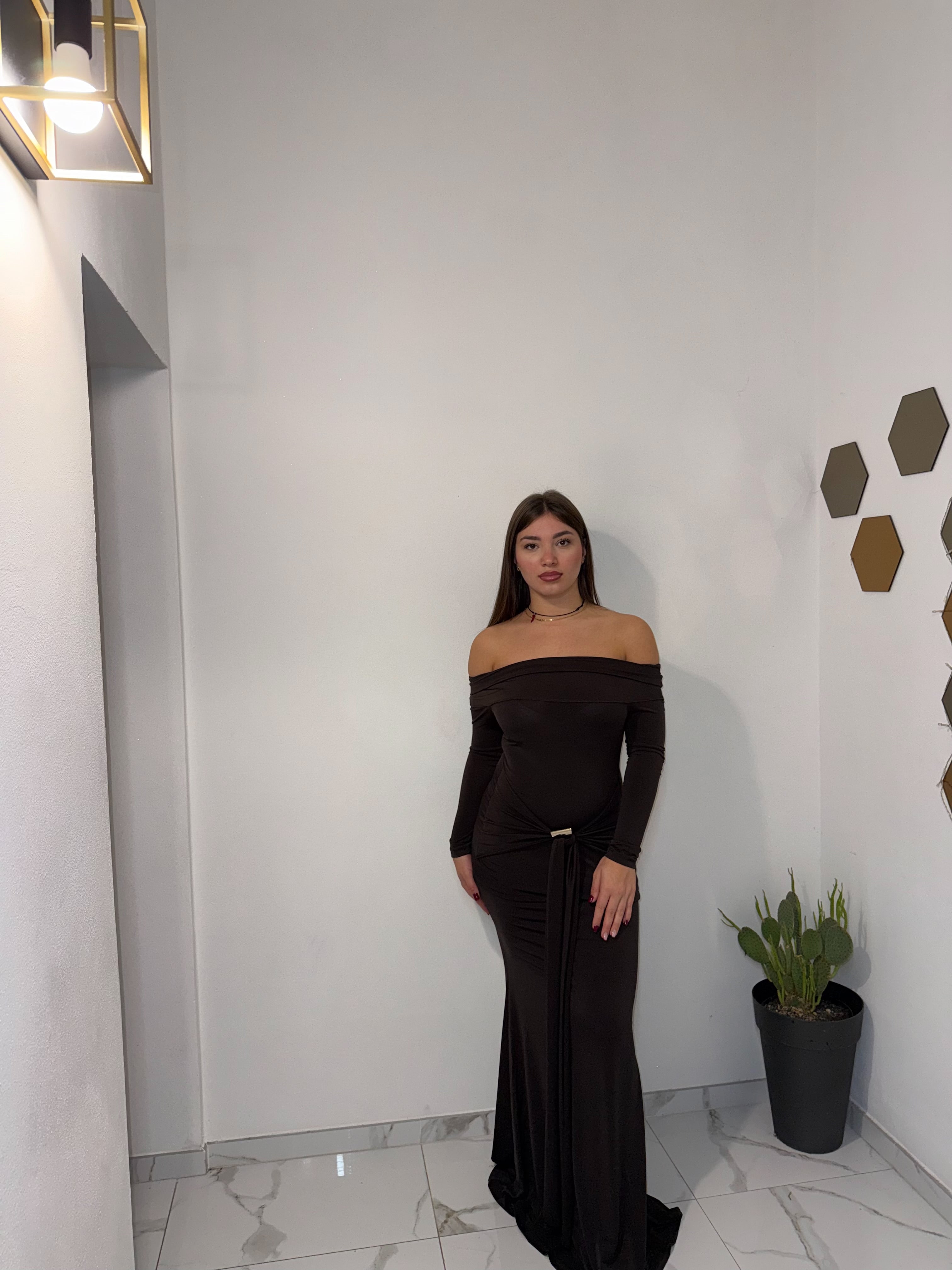 Vestito Diva marrone