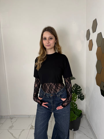 Body Manica In Pizzo