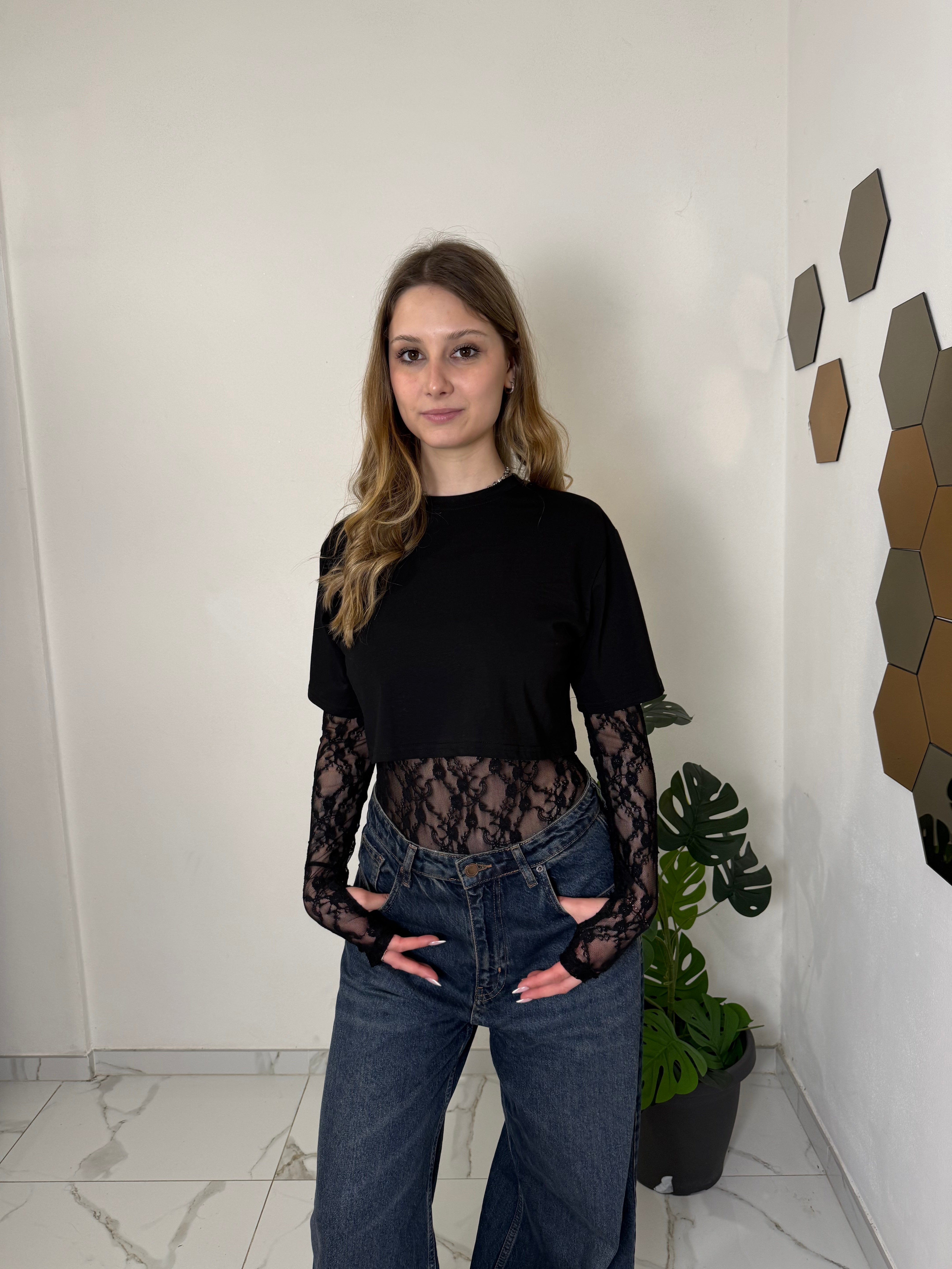 Body Manica In Pizzo