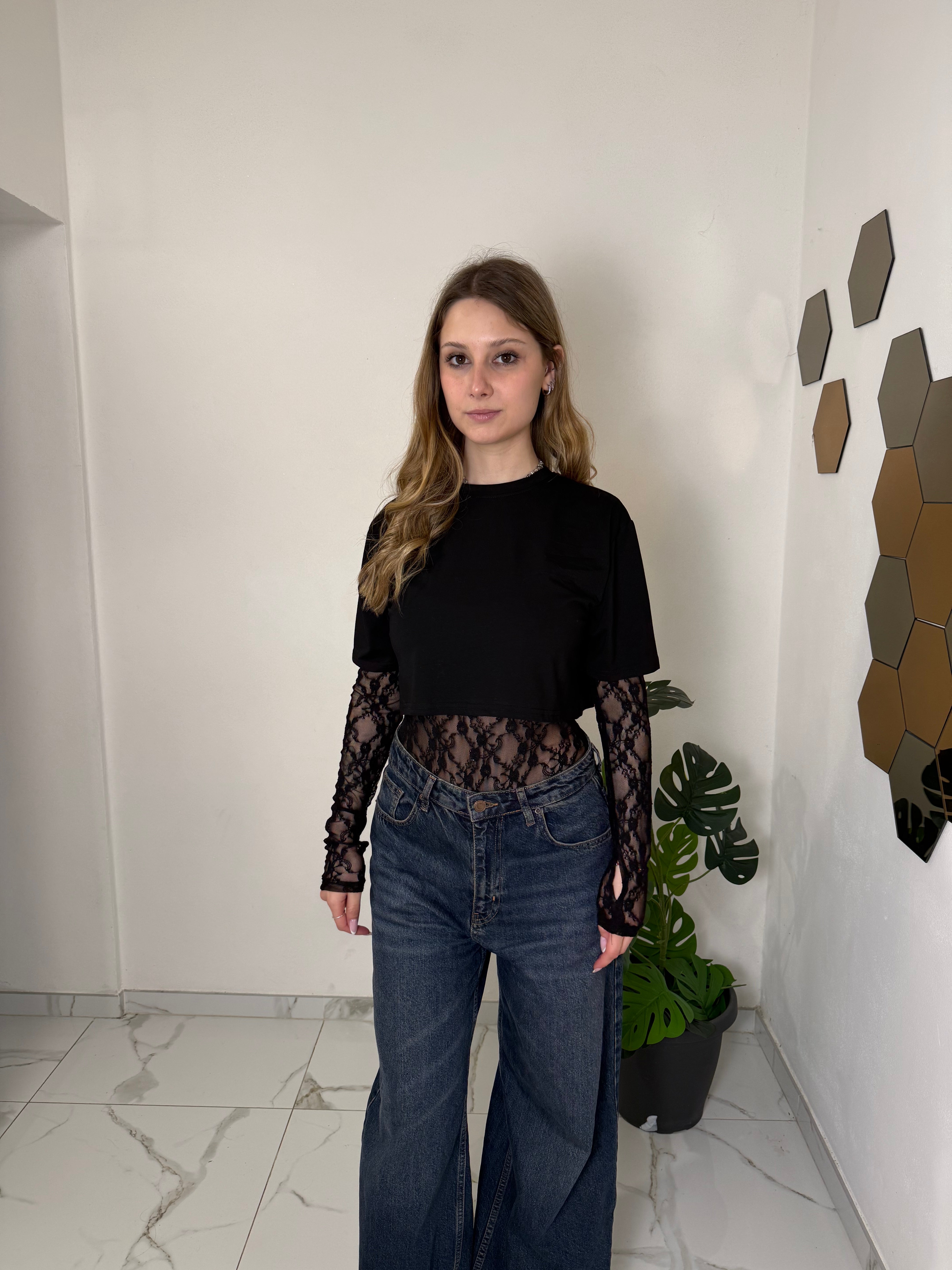 Body Manica In Pizzo